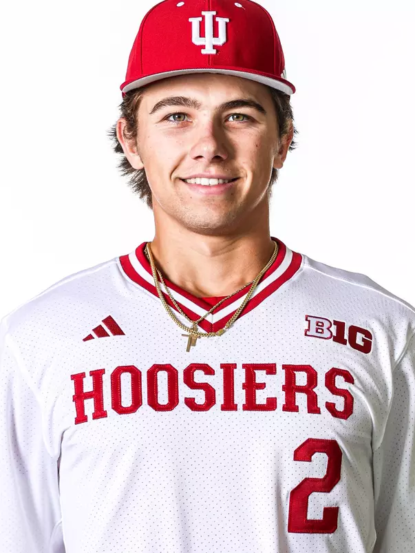 BLOOMINGTON, IN - NOVEMBER 13, 2023 - infielder Jasen Oliver #2 of the Indiana Hoosiers during Photo Day in Bloomington, IN.