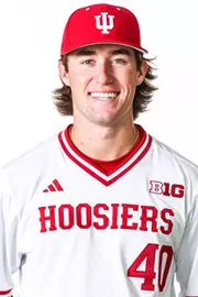 BLOOMINGTON, IN - NOVEMBER 13, 2023 - right-handed pitcher Ethan Phillips #40 of the Indiana Hoosiers during Photo Day in Bloomington, IN.