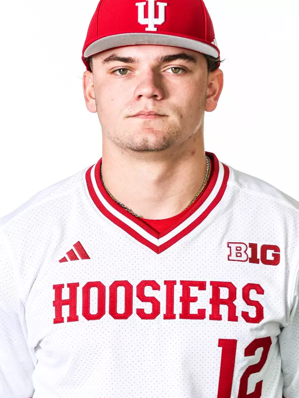 BLOOMINGTON, IN - NOVEMBER 13, 2023 - infielder Cal Sefcik #12 of the Indiana Hoosiers during Photo Day in Bloomington, IN.