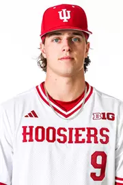 BLOOMINGTON, IN - NOVEMBER 13, 2023 - catcher Brock Tibbitts #9 of the Indiana Hoosiers during Photo Day in Bloomington, IN.