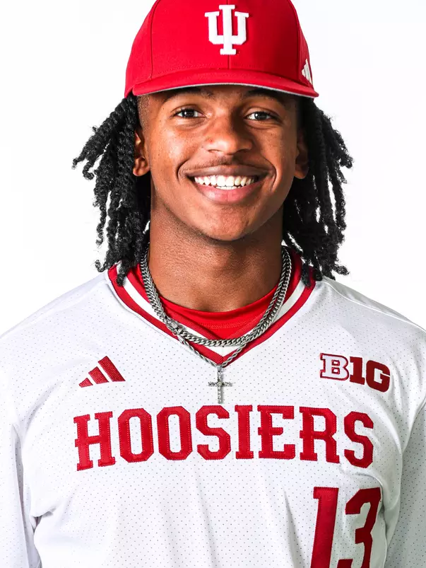 BLOOMINGTON, IN - NOVEMBER 13, 2023 - right-handed pitcher Andrew Wiggins #13 of the Indiana Hoosiers during Photo Day in Bloomington, IN.