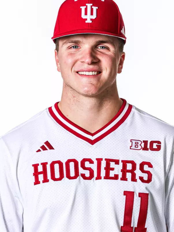 BLOOMINGTON, IN - NOVEMBER 13, 2023 - outfielder Brayden Bakes #11 of the Indiana Hoosiers during Photo Day in Bloomington, IN.