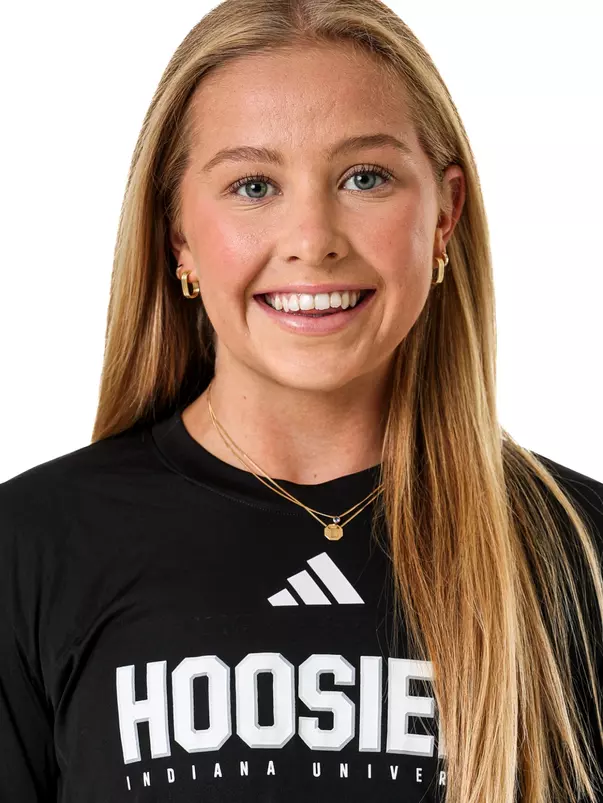 BLOOMINGTON, IN - January 13, 2026 - attacker Louisa Downes #25 of the Indiana Hoosiers during water polo media day at Simon Skjodt Assembly Hall in Bloomington, Indiana. Photo by Spencer Meyer/Indiana Athletics