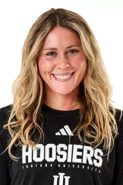 BLOOMINGTON, IN - January 13, 2026 - goalkeeper Maggie Frye #1B of the Indiana Hoosiers during water polo media day at Simon Skjodt Assembly Hall in Bloomington, Indiana. Photo by Spencer Meyer/Indiana Athletics