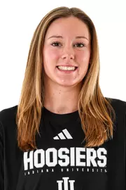 BLOOMINGTON, IN - January 13, 2026 - defender Jane Girard #20 of the Indiana Hoosiers during water polo media day at Simon Skjodt Assembly Hall in Bloomington, Indiana. Photo by Spencer Meyer/Indiana Athletics