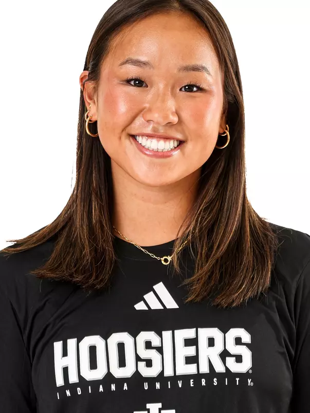 BLOOMINGTON, IN - January 13, 2026 - attacker Audrina Kang #2 of the Indiana Hoosiers during water polo media day at Simon Skjodt Assembly Hall in Bloomington, Indiana. Photo by Spencer Meyer/Indiana Athletics