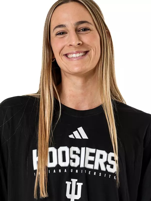 BLOOMINGTON, IN - January 13, 2026 - attacker Grace Klingler #24 of the Indiana Hoosiers during water polo media day at Simon Skjodt Assembly Hall in Bloomington, Indiana. Photo by Spencer Meyer/Indiana Athletics