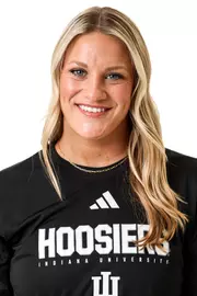 BLOOMINGTON, IN - January 13, 2026 - attacker Natalie McCarroll #5 of the Indiana Hoosiers during water polo media day at Simon Skjodt Assembly Hall in Bloomington, Indiana. Photo by Spencer Meyer/Indiana Athletics