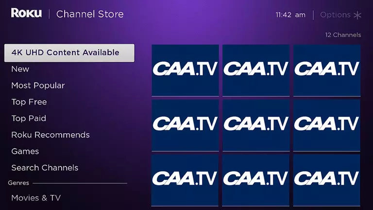 CAA Announces Launch Of Roku Streaming Channel