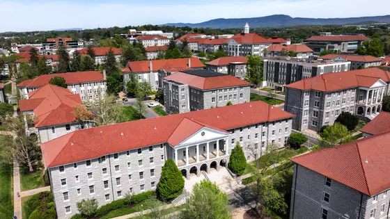 Bluestone area of campus during April 2026