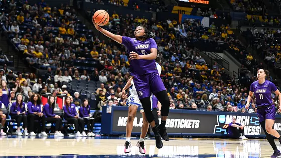 Ashanti Barnes drives in for a layup against Kentucky in the NCAA Tournament inside Hope Coliseum.