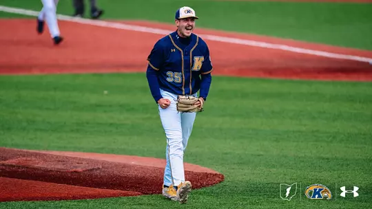 Caden Leonard celebrating