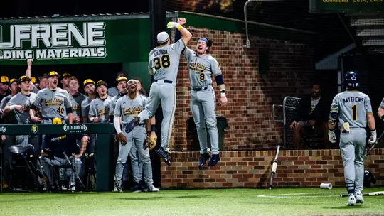 Sawyer Solitaria celebrates after a home run
