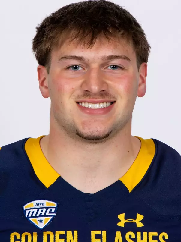 Dylan Armentrout headshot in Kent State Golden Flashes football uniform