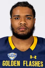 Semaj Bridgeman headshot in Kent State Golden Flashes football uniform