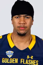 Jakorian Caffey headshot in Kent State Golden Flashes football uniform