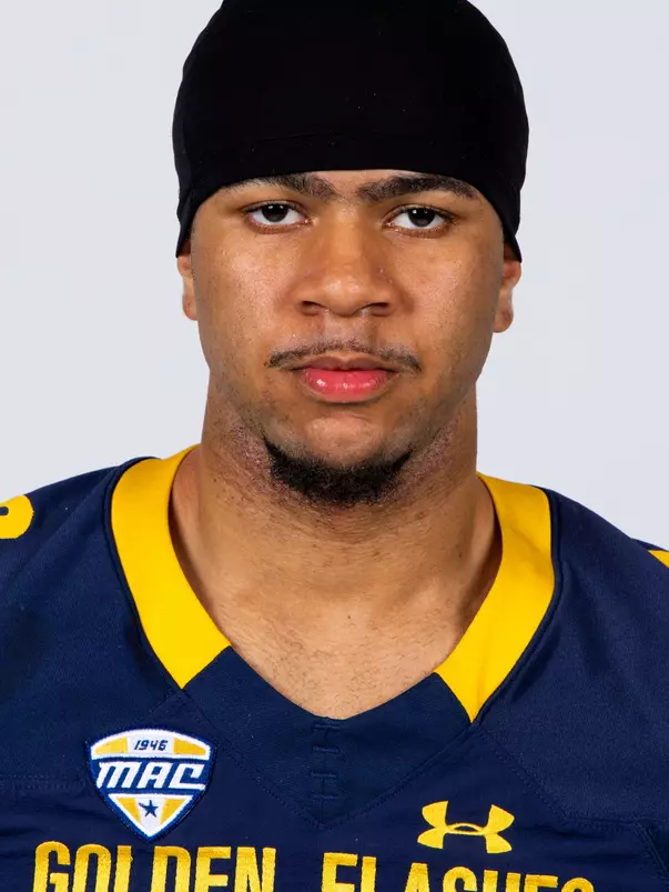 Jakorian Caffey headshot in Kent State Golden Flashes football uniform
