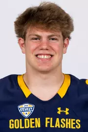 Nate Gregory headshot in Kent State Golden Flashes football uniform