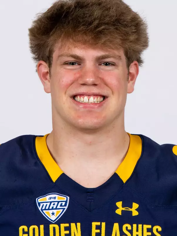 Nate Gregory headshot in Kent State Golden Flashes football uniform