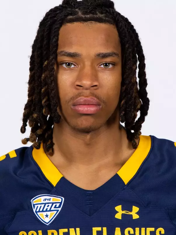 Davion Pritchard headshot in Kent State Golden Flashes football uniform