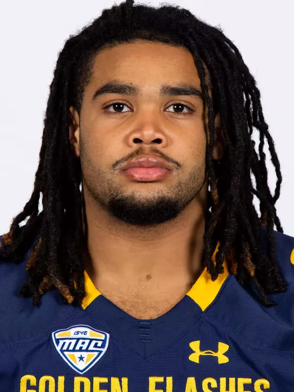 Quan Rhodes-McKee headshot in Kent State Golden Flashes football uniform