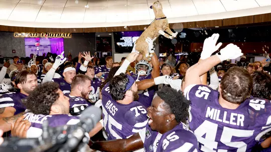Locker room celebration