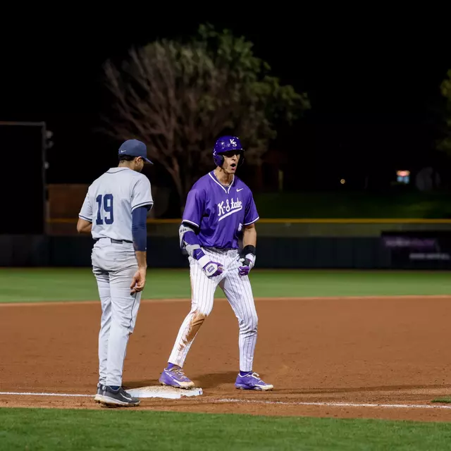 K-State Baseball vs. UConn, February 14, 2026. Final: KSU 7, UConn 3
(Photo: Gabriella Whisler/K-State Sports)