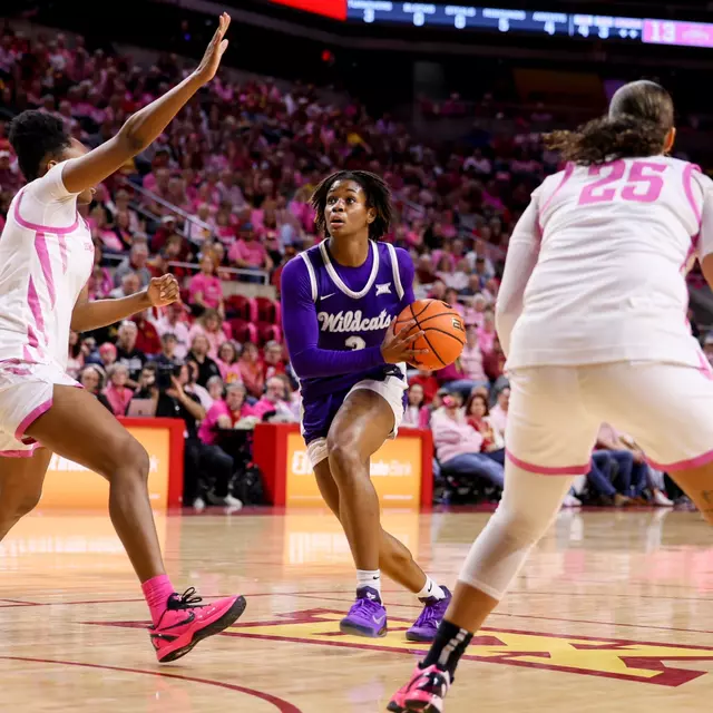 K-State Women's Basketball vs Iowa State - February 15, 2026 - Ames, IA - Hilton Coliseum - Final Score: K-State 72, Iowa State 76