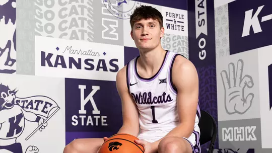 K-State Men's Basketball Recruit, April 11, 2026. (Photo: Will Huster/K-State Sports)