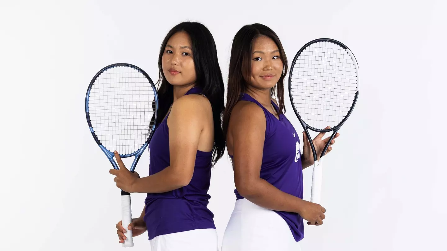 K-State Tennis vs. White Backdrop, {mmn} 9, 2026. . (Photo: Cassidy Friend/K-State Sports)