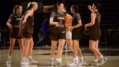 WBB practice at VIP night