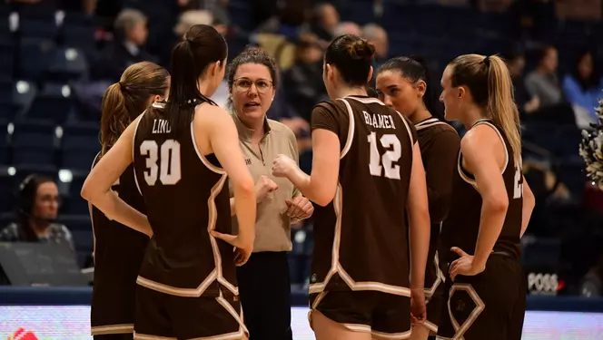 WBB huddle WNIT round 1 loss