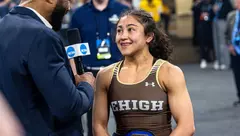 Audrey talking to JB