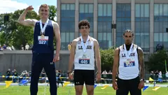 Dino and Jaden Long Jump Podium