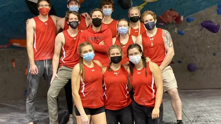 Lady Flames Mars, King place third, fifth in women’s division at Mid-Atlantic bouldering event in Christiansburg