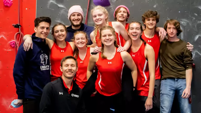 Rock climbers land five top-six finishes at semester’s first collegiate competition