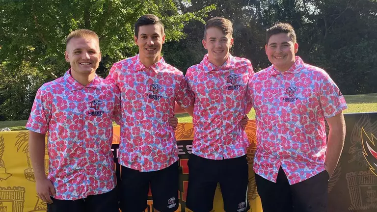 Liberty disc golfers play after professionals at Dean’s Cup