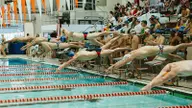 Men’s swimmers leave competitors in their wakes at NC State