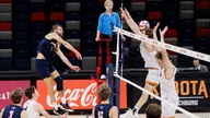 Men’s volleyball pushes UVA to five games before falling in season opener at Liberty Arena