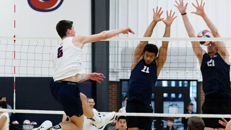 DI men’s volleyball team ousted by Florida in quarterfinals, DII falls to Virginia Tech in final