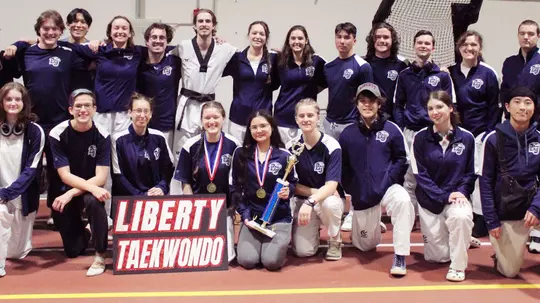 Liberty taekwondo team photo Brown ECTC meet