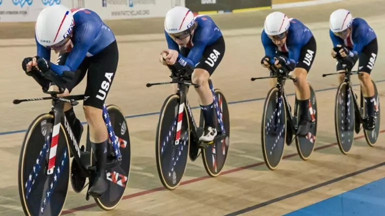 Ingram rides to gold medal in women’s track cycling team pursuit at Pan Am Games