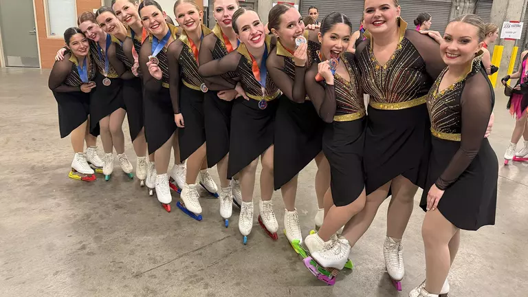 Synchronized skaters place second out of seven teams at Eastern Sectionals in Hershey, Pa.
