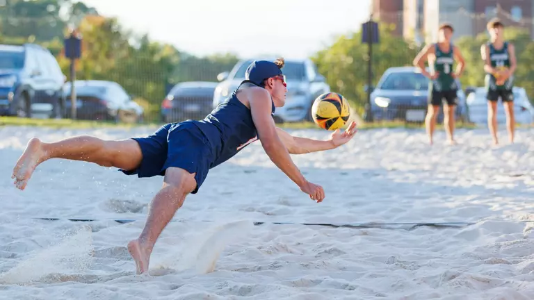 Men’s beach team tops Tusculum, Wingate, Stevenson in home tournament