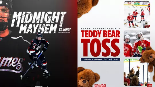 DI men's hockey graphics for Minot State