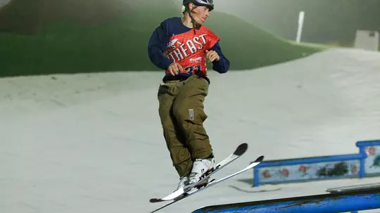 Coby Liebelt Liberty skier Rail Jam
