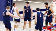 Men’s volleyball sweeps Hokies with big blocks, strong service pressure, and timely digs and spikes