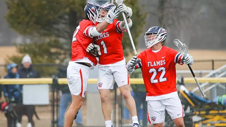 Men’s lacrosse completes Spring Break sweep, upsets No. 2 Northeastern