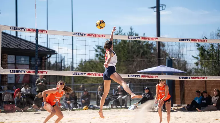 Lady Flames finish 4-0 in first home beach volleyball event of spring season