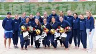 Beach volleyball ends season with sweep over UNC on Senior Night